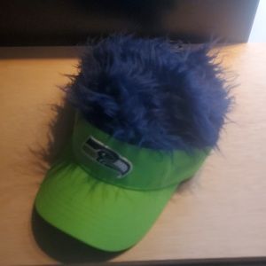 Seattle Seahawks Visor with Blue Hair